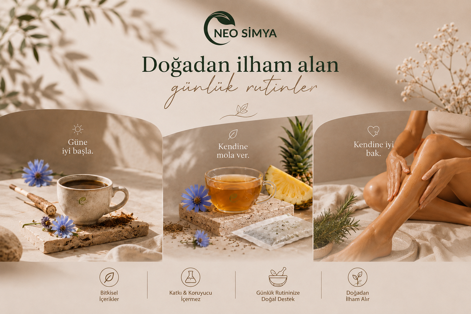 Günlük ritüellerine doğal bir dokunuş